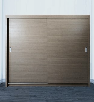 10242 - Armoire penderie deux portes coulissantes 2414x2114x600