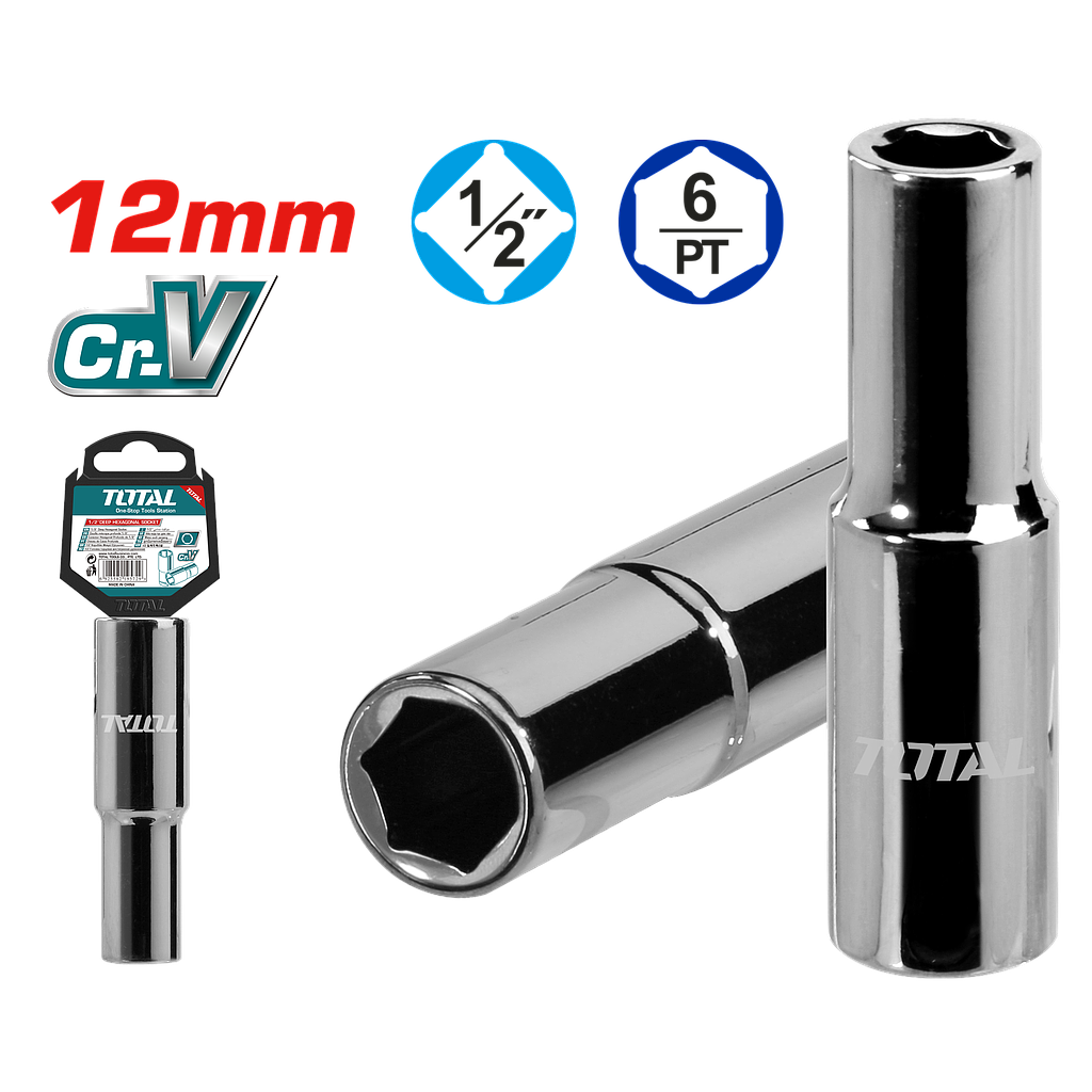 TOTAL - THTST12123L - Douille profonde 1/2'' - Ø12mm
