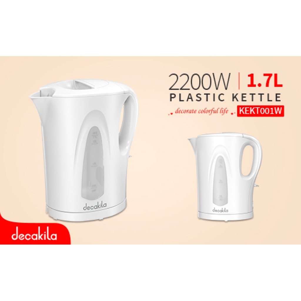 KEKT001W - BOUILLOIRE PLASTIQUE Decakila 1.7L 2200W