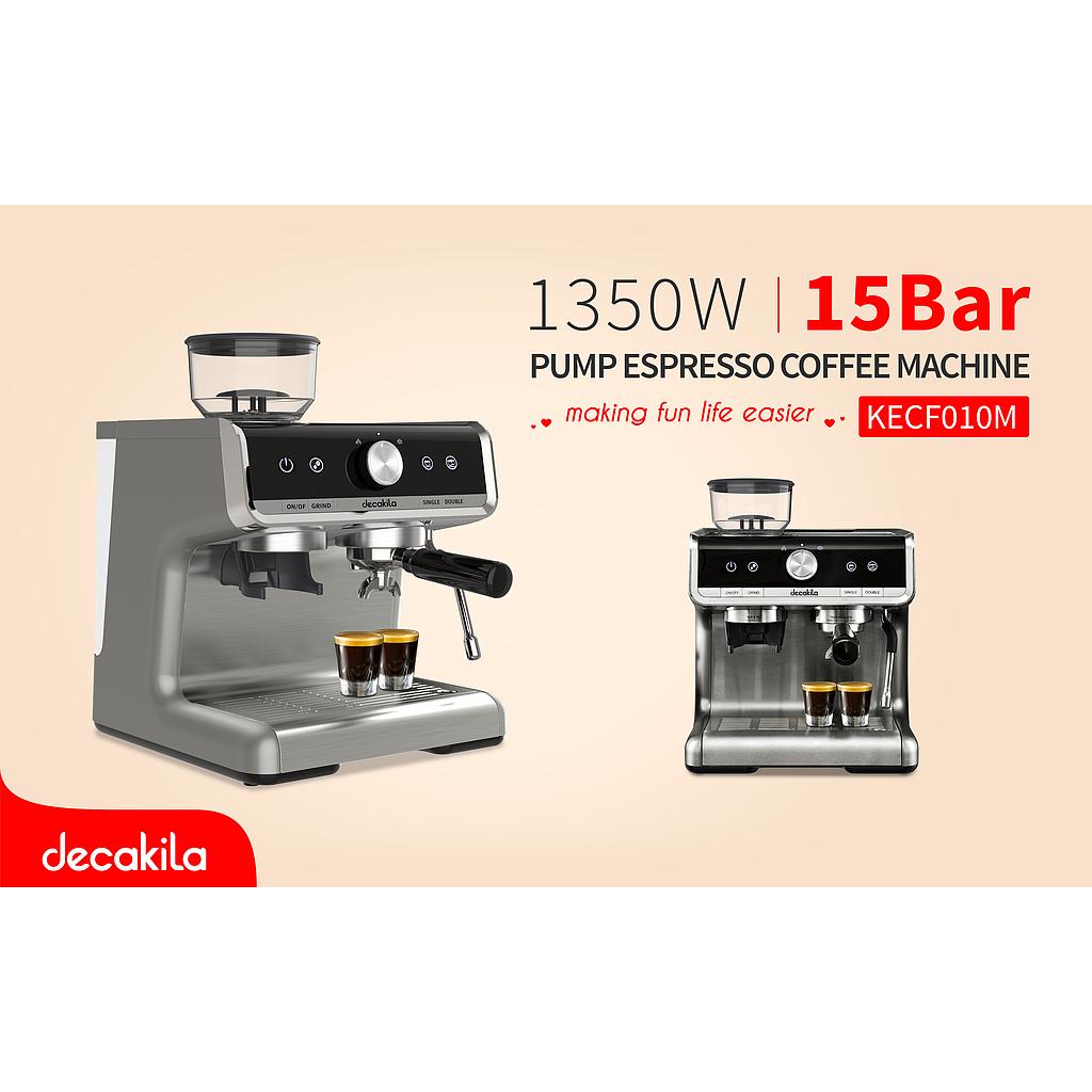 KECF010M - Machine à café expresso Decakila 1350W 2.8L avec broyeur 