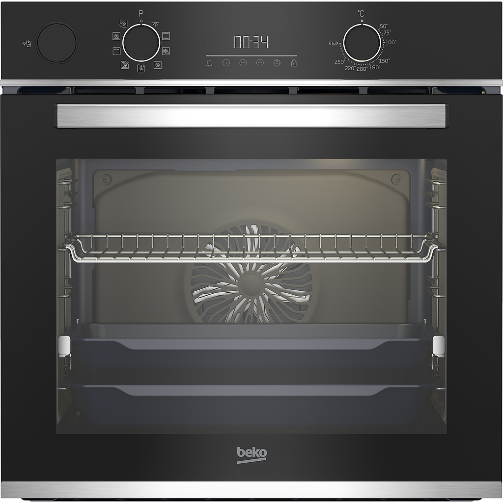 BBIS13300XMSE - Beko Four encastrable 72L - 9 fonctions - Chaleur tournante - 60x60x57cm