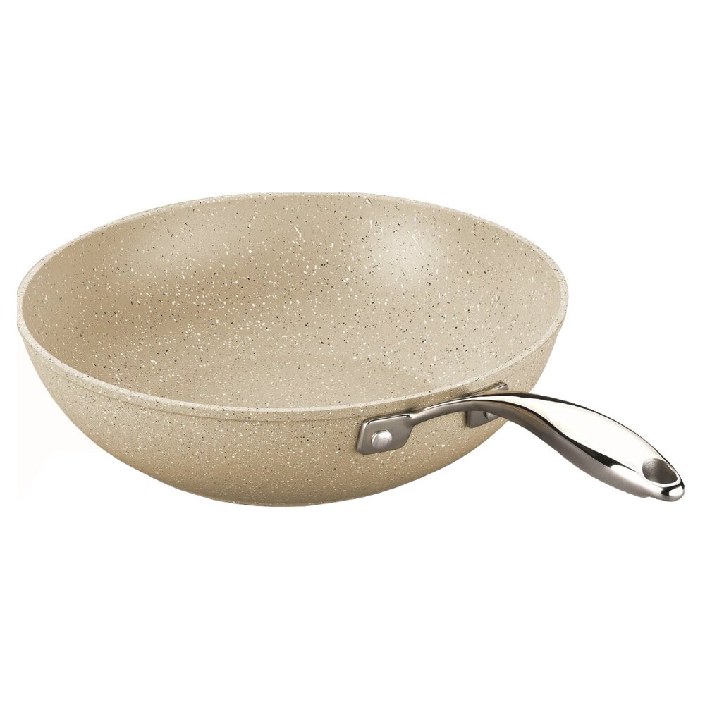 A1273 - Wok à induction 24x6,5 cm - Granité Alu.