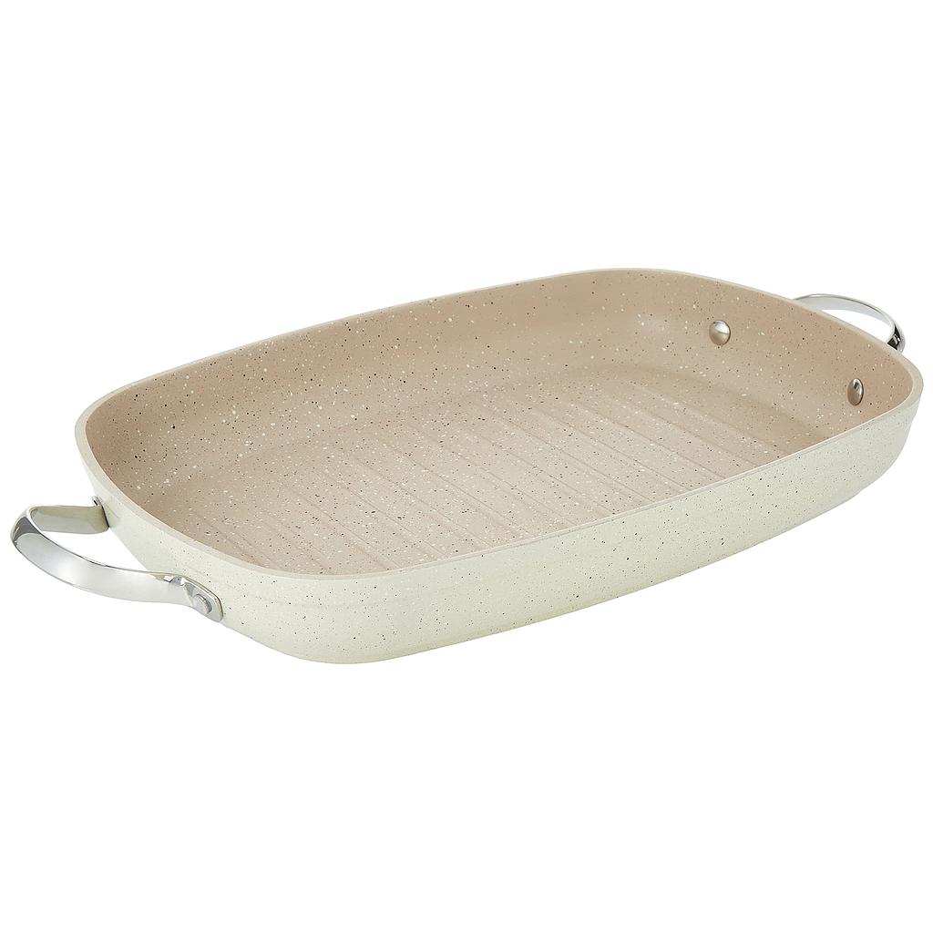 A1274 - Poêle Grill Induction 35x25cm Granité Alu.