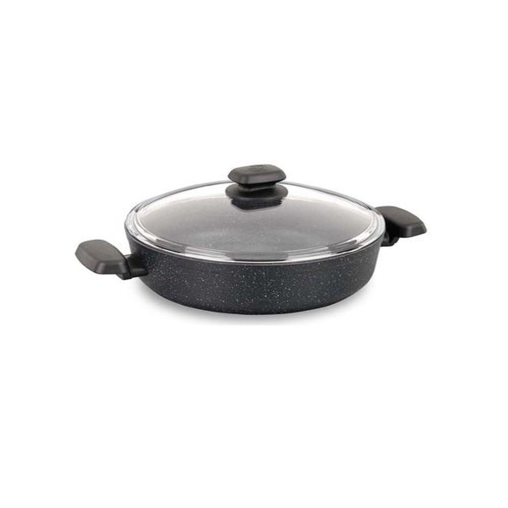 A1345 - Cocotte basse en fonte Ornella Alu. 28x7.5 cm / 4.0 l.