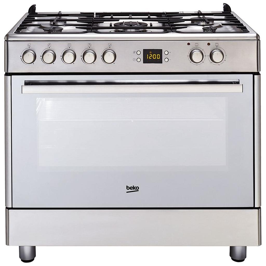 GM15321DX - Cuisinière plaque gaz et four électrique 90cm - Inox